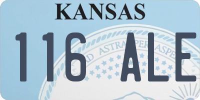KS license plate 116ALE