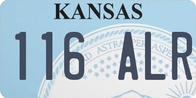 KS license plate 116ALR
