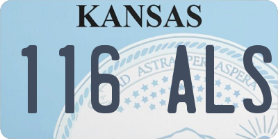 KS license plate 116ALS