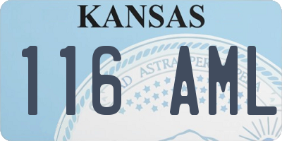 KS license plate 116AML