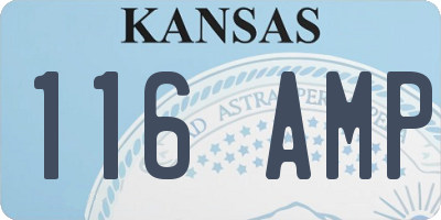 KS license plate 116AMP