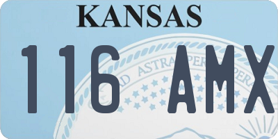 KS license plate 116AMX