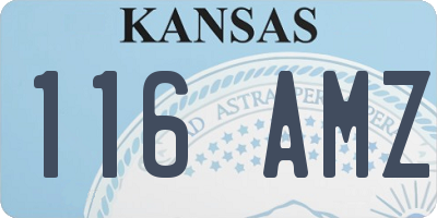 KS license plate 116AMZ