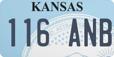 KS license plate 116ANB