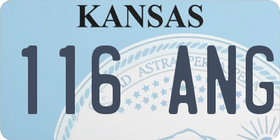 KS license plate 116ANG