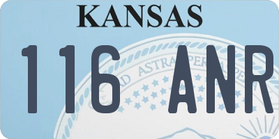 KS license plate 116ANR