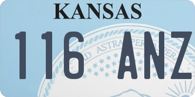 KS license plate 116ANZ