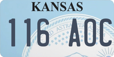 KS license plate 116AOC