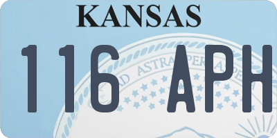KS license plate 116APH