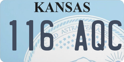 KS license plate 116AQC