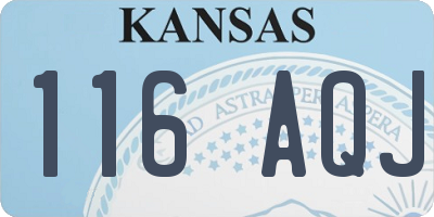 KS license plate 116AQJ