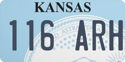 KS license plate 116ARH