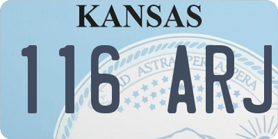 KS license plate 116ARJ