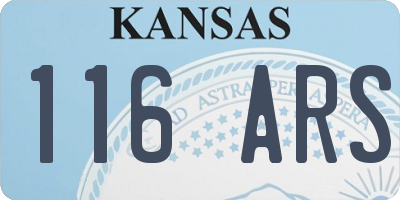 KS license plate 116ARS