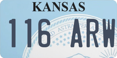 KS license plate 116ARW