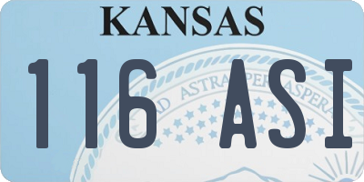 KS license plate 116ASI