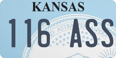 KS license plate 116ASS