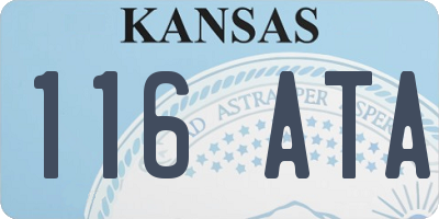 KS license plate 116ATA
