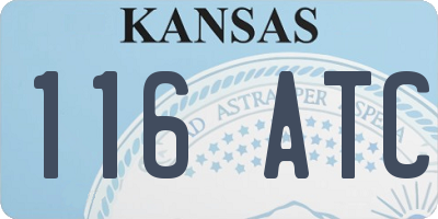 KS license plate 116ATC