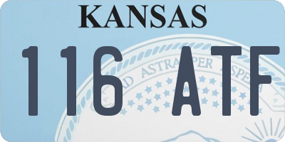 KS license plate 116ATF
