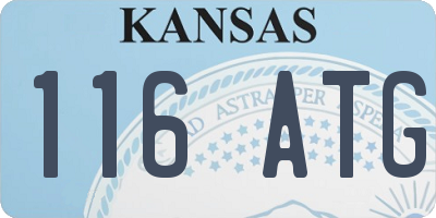 KS license plate 116ATG