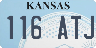 KS license plate 116ATJ