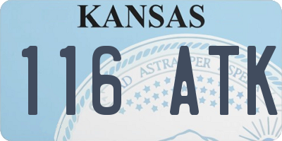 KS license plate 116ATK