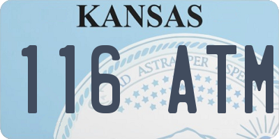 KS license plate 116ATM