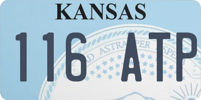 KS license plate 116ATP