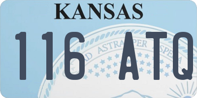 KS license plate 116ATQ