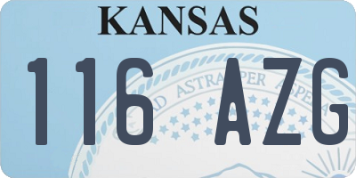KS license plate 116AZG