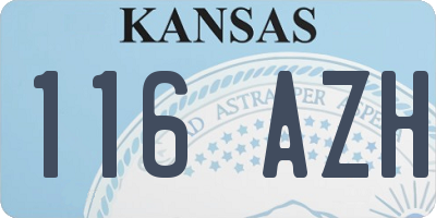 KS license plate 116AZH