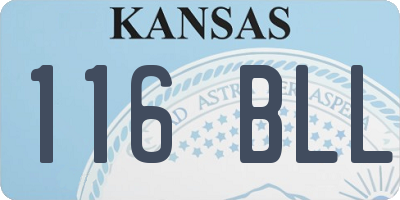 KS license plate 116BLL