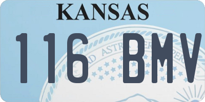 KS license plate 116BMV