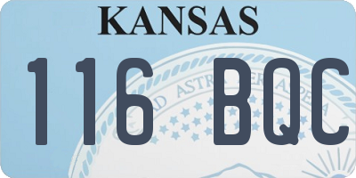 KS license plate 116BQC