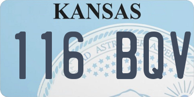 KS license plate 116BQV