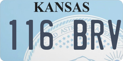 KS license plate 116BRV
