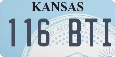 KS license plate 116BTI