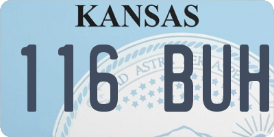 KS license plate 116BUH