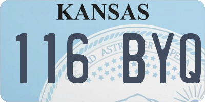 KS license plate 116BYQ