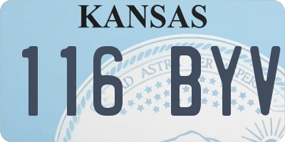 KS license plate 116BYV