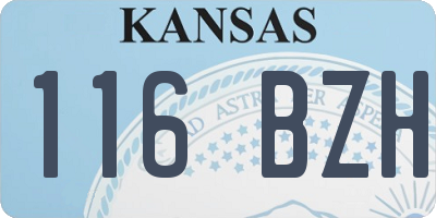 KS license plate 116BZH