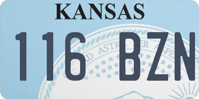 KS license plate 116BZN
