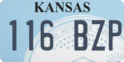 KS license plate 116BZP