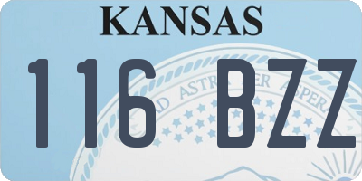 KS license plate 116BZZ