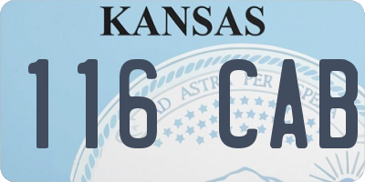KS license plate 116CAB