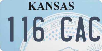 KS license plate 116CAC