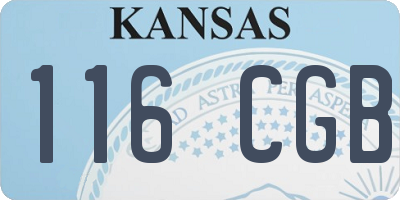 KS license plate 116CGB