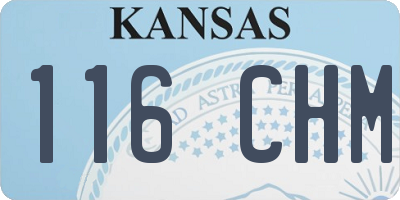 KS license plate 116CHM