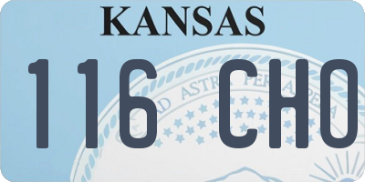 KS license plate 116CHO